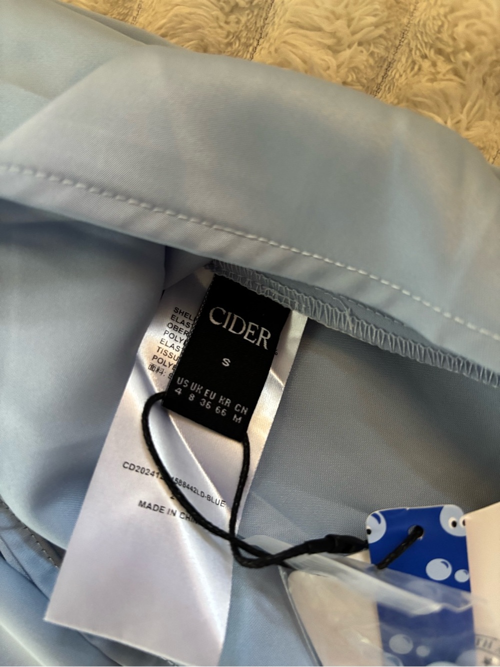 Cider Elegant Light Blue Halter Evening Dress - Picture 7 of 8